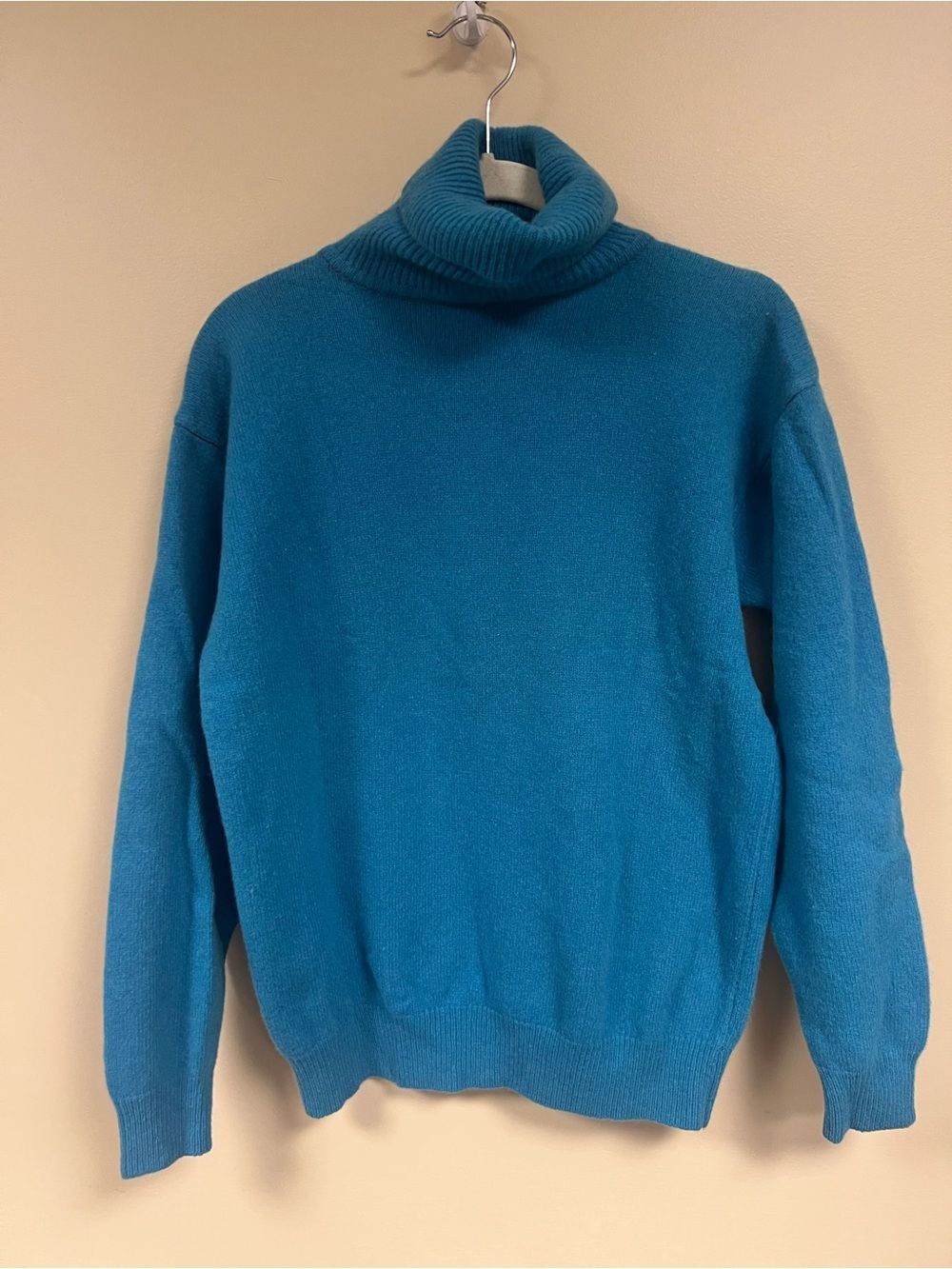 Ralph Lauren Teal Lambswool vintage  Turtleneck Sweater Sz M